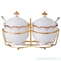 Набор сахарниц 2 шт с ложками на подставке &quot;герцогиня&quot; / 192579