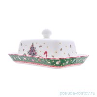Маслёнка 17 х 12 х 2,6 см &quot;Christmas world /Green 2&quot; / 337496