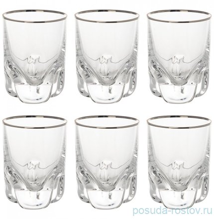 Стопки 60 мл 6 шт &quot;Барлайн Трио /Отводка платина&quot; / 151633