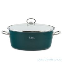Кастрюля 5,2 л стекляннной крышкой зелёный / 339382
