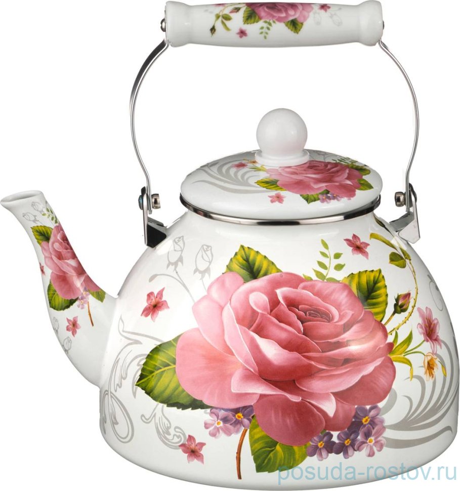 Чайник 4 л эмалированный "Пленительная роза" / 196172