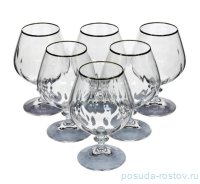 Бокалы для бренди 400 мл 6 шт &quot;Анжела /Оптика /Отводка платина&quot; / 263277