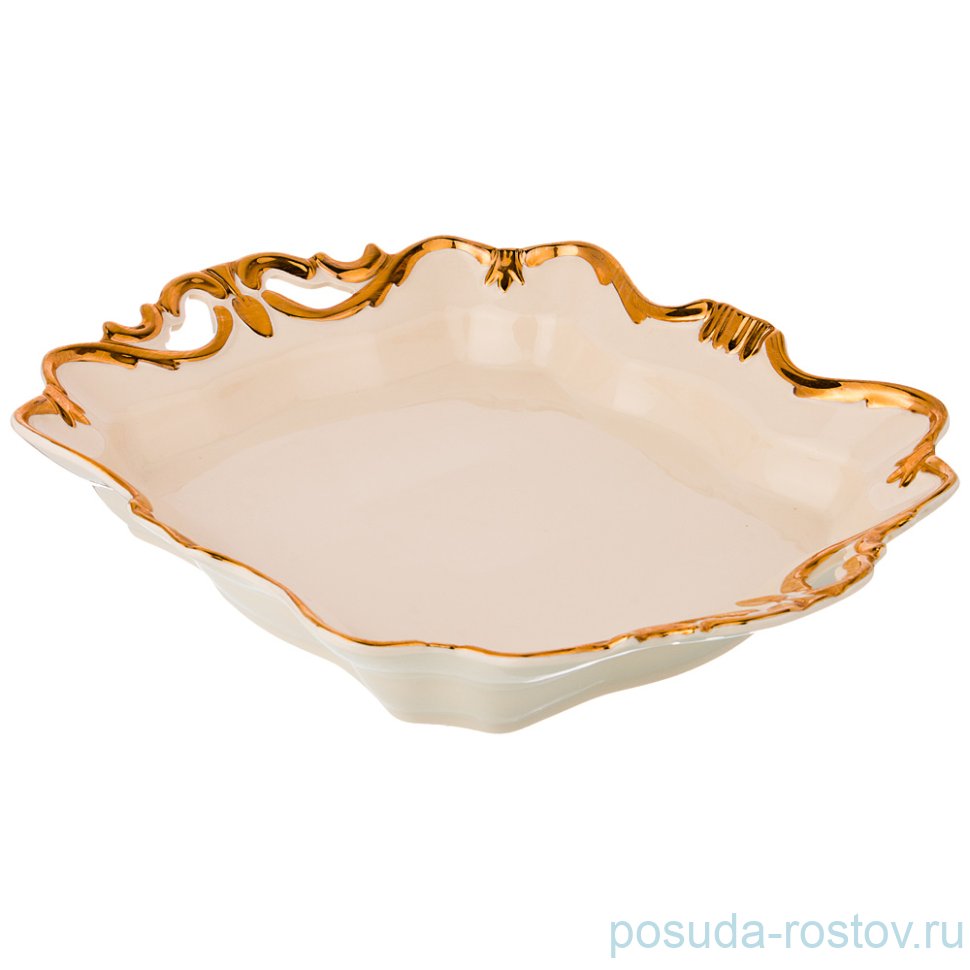 Фруктовница 35,5 х 35,5 см "золотая окантовка" / 194610