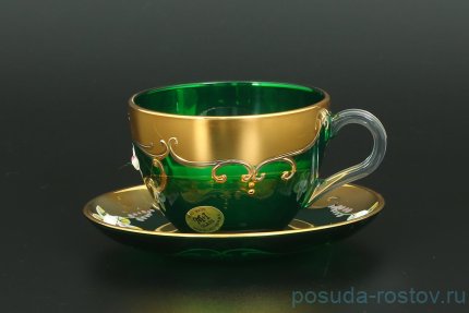 Набор чайных пар 6 шт &quot;Лепка зелёная&quot; U-R / 087831