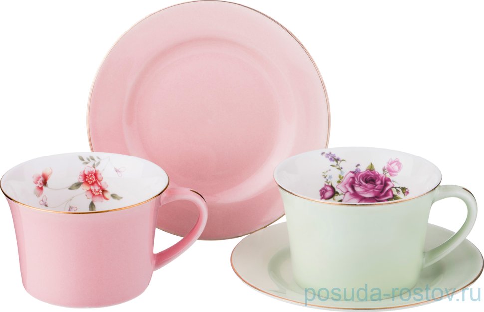 Набор чайных пар 260 мл 2 шт "Времена года" / 193799