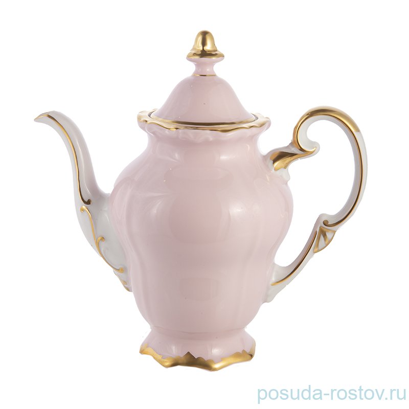 Кофейник 1,3 л "Престиж /Золотая отводка" розовый / 222942