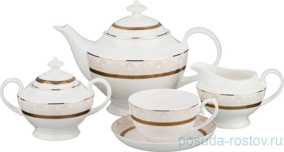 Чайный сервиз на 6 персон 15 предметов "сантини" / 199762