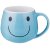 Кружка 350 мл голубая "Веселый Смайлик" / 187034