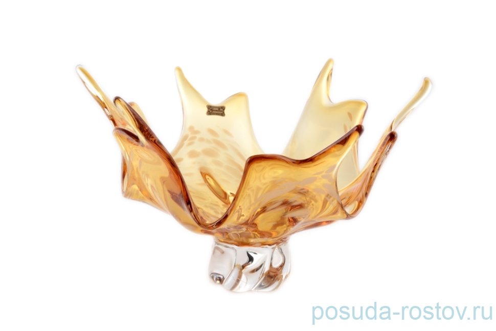 Ваза для фруктов 38 см н/н "Карий + Опал" тигровый глаз / 120287