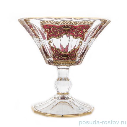 Ваза для конфет 15,5 см н/н &quot;Империя красная&quot; / 145843