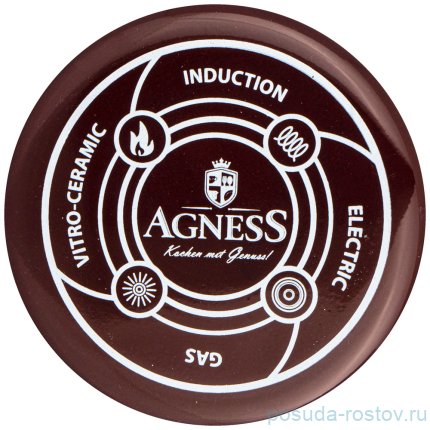 Чайник 1 л эмалированный коричневый &quot;Agness /Тюдор&quot; / 229581