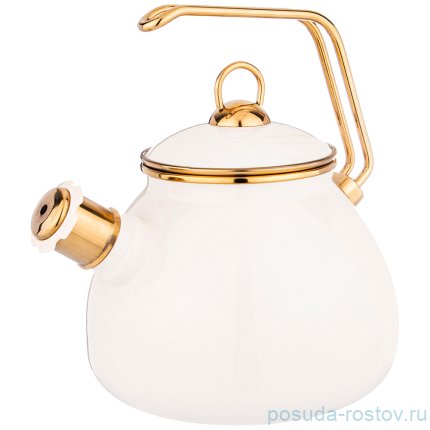 Чайник 3 л эмалированный со свистком белый &quot;agness /deluxe&quot; / 220891