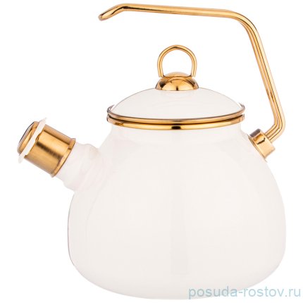 Чайник 3 л эмалированный со свистком белый &quot;agness /deluxe&quot; / 220891