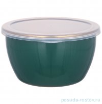 Миска с пластиковой крышкой эмалированная без ручек 1,7 л &quot;Solo&quot; / 307819