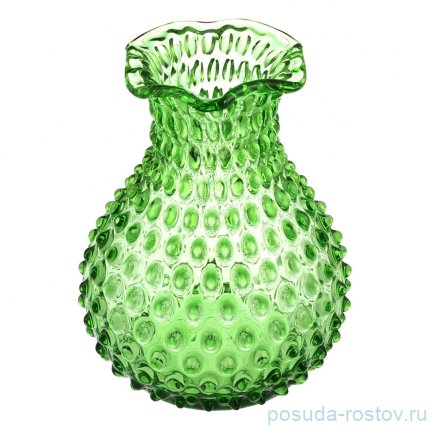 Ваза для цветов 22 см &quot;Кветна /Полка Дот /Зелёная&quot; / 353334