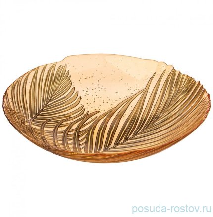 Блюдо 33 см круглое глубокое &quot;Bohemia amber&quot; / 289364