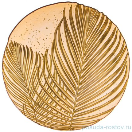 Блюдо 33 см круглое глубокое &quot;Bohemia amber&quot; / 289364