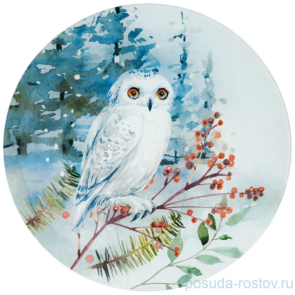 Тарелка 25 см "зимняя сказка /сова" / 268466
