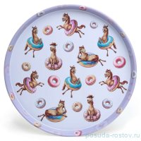 Поднос сервировочный 33 х 2,1 см &quot;Конь и пончик&quot; / 378920