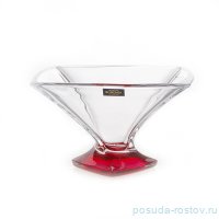 Ваза для конфет 22 см н/н &quot;Квадро /Красное дно&quot; / 080389
