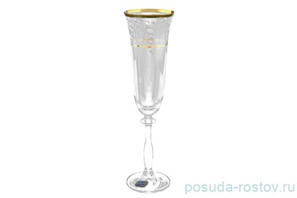 Бокалы для шампанского 190 мл 6 шт &quot;Анжела /Золотой узор /8103&quot; / 058611