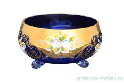 Конфетница 15 см на 3-х ножках &quot;Лепка синяя&quot; / 048457