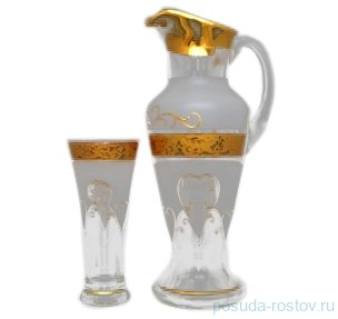 Набор для воды 7 предметов (кувшин 1,5 л + 6 стаканов) "Иксовка /Махарадже" R-G / 010065 Набор для воды 7 предметов (кувшин 1,5 л + 6 стаканов) "Иксовка /Махарадже" R-G / 010065