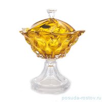 Фруктовница 25 см н/н с крышкой &quot;Самба /Янтарная&quot; / 147462
