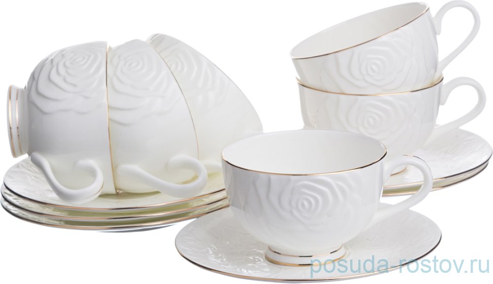 Набор чайных пар 250 мл 6 шт "Blanco" / 189127