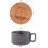 Кружка 280 мл на деревянной подставке графитовая &quot;Coffemania&quot; / 322965
