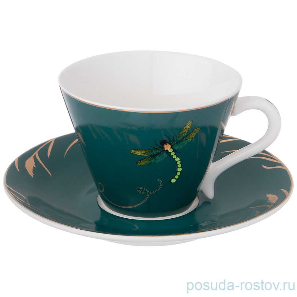 Чайная пара 230 мл 1 шт "Стрекоза /Чирок" / 211257