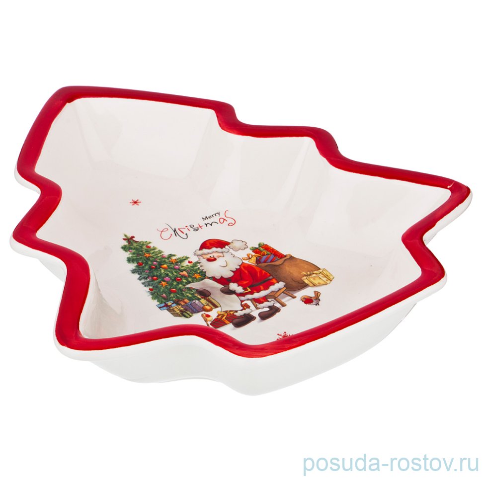 Салатник 30 х 26 х 6 см Ёлка "Merry Christmas" / 190315