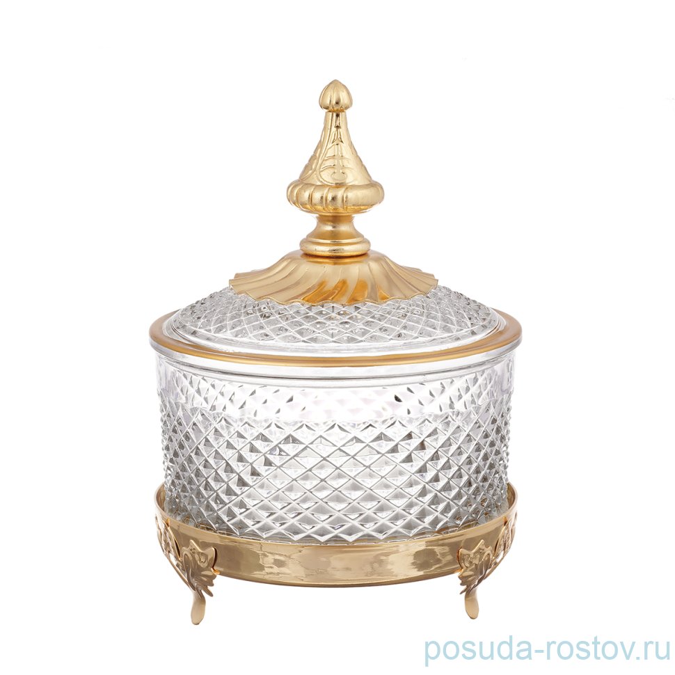 Сахарница 13,5 см с крышкой на ножках  / 243502