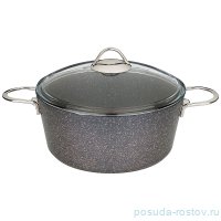 Кастрюля-сотейник 26 х 11,5 см со стеклянной крышкой антипригарное покрытие 5,1 л &quot;Agness /Granite&quot; / 208697