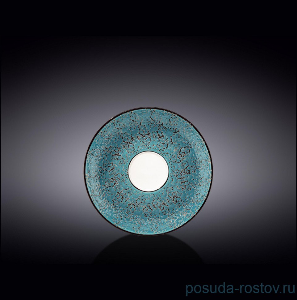 Блюдце 15 см голубое "Splash" / 261441