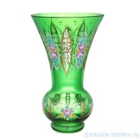 Ваза для цветов 12,5 см зелёная &quot;Эгерман /Роспись&quot; / 333453