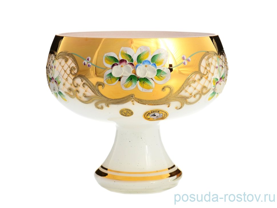 Конфетница 16 см н/н "Лепка белая" E-V / 143943