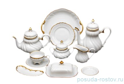 Чайный сервиз на 6 персон 31 предмет &quot;Элеганс /Золотая отводка&quot; / 002344