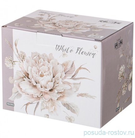 Заварочный чайник 1 л серый &quot;Белый цветок&quot; / 230687