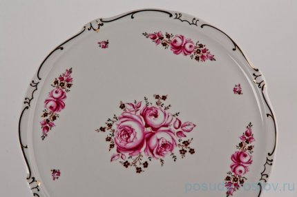 Тортница 33 см н/н &quot;Роза /Золото&quot; / 015881