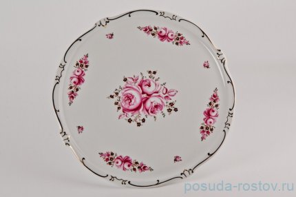 Тортница 33 см н/н &quot;Роза /Золото&quot; / 015881