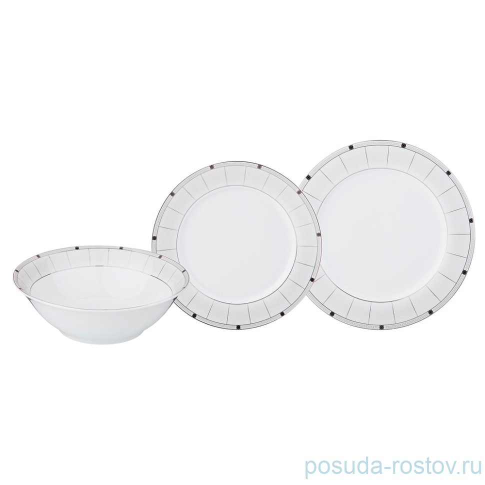 Набор тарелок 18 предметов (18, 19, 27 см) "Пластинки" / 193927