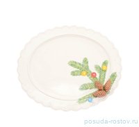Поднос 41 х 34 см овальный  &quot;Christmas world /Christmas tree&quot; / 270991