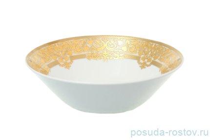 Салатник 24 см &quot;Наталия /Бежевая в золотой роскоши&quot; / 128648