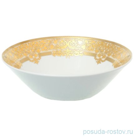 Салатник 24 см &quot;Наталия /Бежевая в золотой роскоши&quot; / 128648