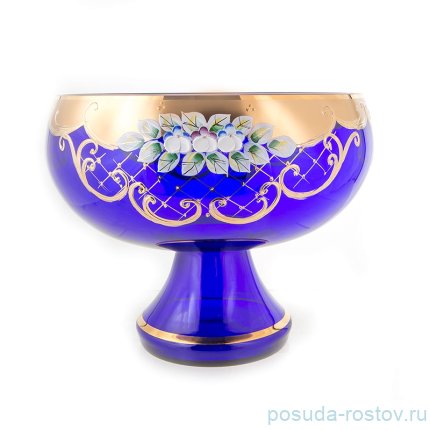 Ваза для фруктов 28 см н/н  &quot;Лепка синяя 5849&quot; / 100079