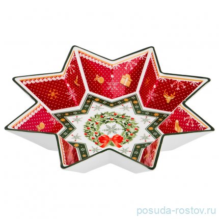 Салатник 32 х 6 см Звезда &quot;Christmas Collection /Венок&quot; / 192432