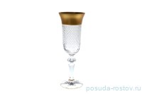 Бокалы для шампанского 150 мл 6 шт &quot;Лаура /Матовое золото /Bohemia gold&quot; / 133978