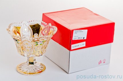 Вазочка 15 см н/н &quot;Хрусталь с золотом&quot; / 043940