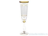 Бокалы для шампанского 190 мл 6 шт &quot;Анжела /С золотом /Каро&quot; R-G / 079329